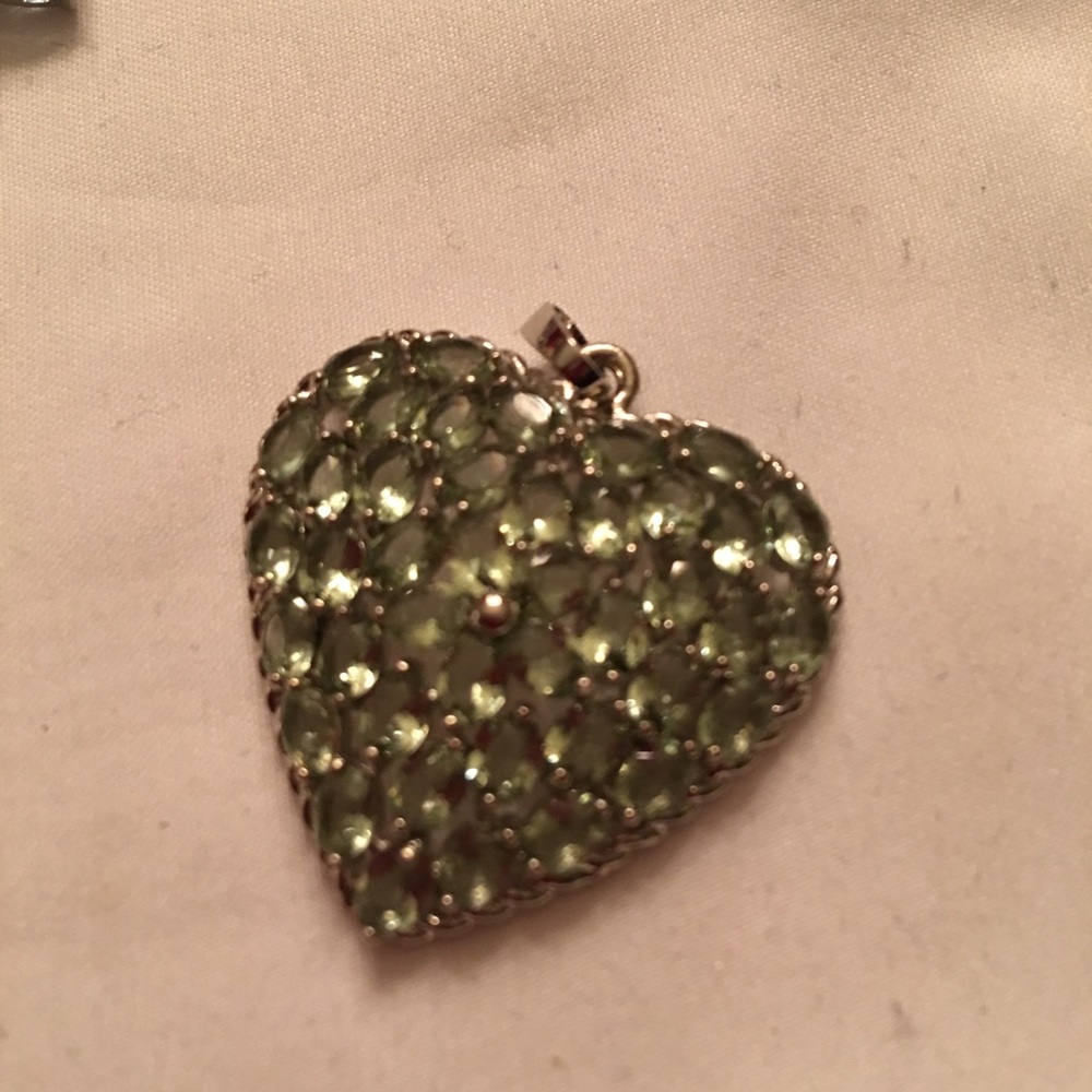 New Heart shaped light Green Pendent